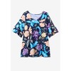 Woman Within Plus Size Ruffled Elbow-Sleeve Tunic - 4 of 4