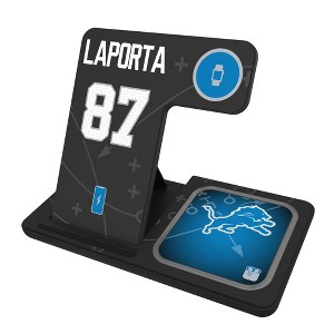 NFL Detroit Lions Players Game Tactic 15-Watt 3 in 1 Charging Station - 1 of 4
