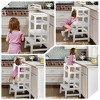 Gulches Toddler Step Stool Wooden - Montessori Learning Standing Tower, Children's Kitchen Helper Stool with Safety Rails, Anti-tipping - 4 of 4