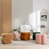 Ottoman Stool Footrest Modern S-Shape Makeup Stool, Upholstered Extra Seating For Living Room,Bedroom,Entryway-Maison Boucle - 3 of 4