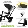 Kinder King 8 in 1 Kids Baby Stroller Tricycle Folding Toddler Trike w/Adjustable Push Handle - 4 of 4