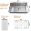 Drop In Kitchen Sink, Stainless Steel Topmount Sinks with Accessories With 3mm Thickened Plate Round Corners - 2 of 4