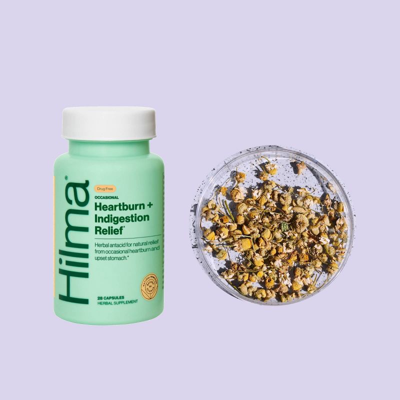 Hilma Heartburn + Indigestion Relief Vegan Capsules - Chamomile &#38; Ginger - 28ct, 3 of 6