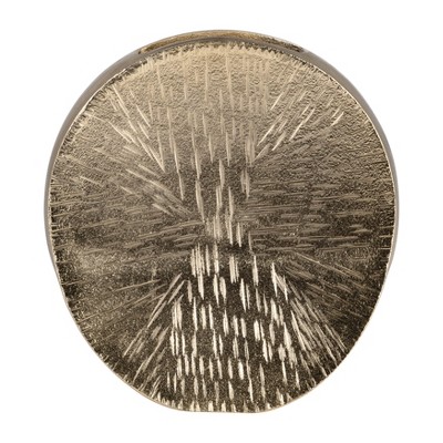 Glam Metal Vase - Decorative Aluminum Round Vase for Home & Office - Modern Accent for Living Room, Bedroom & Table Decor