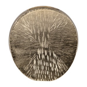 Glam Metal Vase - Decorative Aluminum Round Vase for Home & Office - Modern Accent for Living Room, Bedroom & Table Decor - 1 of 4