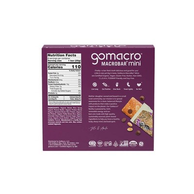 GoMacro Peanut Butter Chocolate Chip Minis Protein Bar - 7.2oz