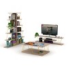 Sapphtopaz TV Stand for TVs Up to 60" with Open Storage Shelves TV Entertainment Center with Metal Cords, TV Console for Living Room - 2 of 4