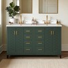 Mshliw 60 Inch Double Bathroom Vanity with Ceramic Sink Combo, Modern Freestanding Cabinet with 6 Drawers and 4 Soft Close Doors, Solid Wood Frame - 4 of 4