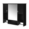 ChicFurnit Bathroom Storage Cabinet Modern Wall Mounted Medicine Cabinet with Mirror and Towel Bar for Bathroom Use, Black, 39.37"*20.47"*7.28" - 2 of 4