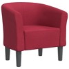 VidaXL Tub Chair Wine Red Fabric - 2 of 4
