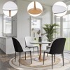 LeisureMod Bristol 27" Round Dining Table – MDF Top with Natural Wood Steel Pedestal Base, Modern Kitchen & Dining Room Accent Table for Small Spaces - 3 of 4