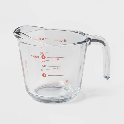 2 Cup Glass Measuring Cup with Red Markings - Made By Design™