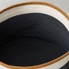 SEVOBAL Laundry Bags and Baskets Cotton Soft and Spacious Storage, Neutral Round Basket for Dirty Clothes in Home Organization, Black, 21.7"*3.2"*13" - 3 of 4
