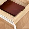 INFURNIC Desks Home Office Computer Desk with Storage Drawer Display Shelf and Space Saving Design, Brown, 31.5"*19.75"*39.25" - 2 of 4