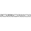 Black Bow Jewelry Men's 6mm 14k White Gold Flat Figaro Chain Necklace - 3 of 4