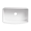Fine Fixtures Premium White Fireclay Curved Apron Front Kitchen Sink for Home, Farmhouse (Grid & Strainer Included) - 4 of 4