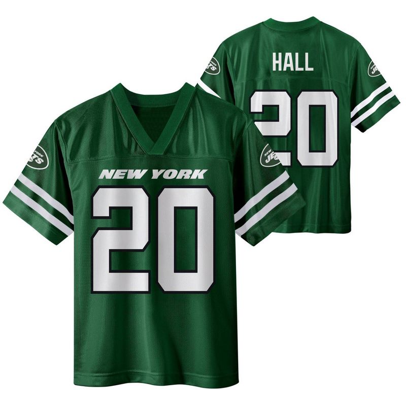 NFL New York Jets Boys&#39; Short Sleeve Hall Jersey, 1 of 4