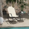 Outsunny Garden Rocking Chair, Outdoor Indoor Sling Fabric Rocker for Patio, Balcony, Porch - image 3 of 4