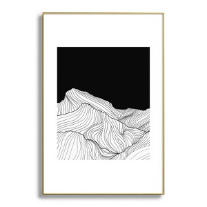 Viviana Gonzalez Lines in the mountains Metal Framed Art Print - Deny Designs - 1 of 4
