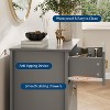 Acekool 27.6" 3-Drawer Fluted Dresser, Wide Storage Organizer Cabinet, Entryway & Bedroom - 4 of 4