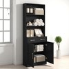 Tall Bathroom Storage Cabinet with 2 Doors, 2 Drawers, and 3 Open Shelves, Freestanding Organizer with Adjustable Shelf - 2 of 4