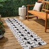 JONATHAN Y Liana Casual Coastal Flamingos Two-Tone Indoor/Outdoor Area Rug - 2 of 4