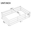 Okak Bed Frame Twin/Full Size,Modern Low Profile Toddler Bed with Safety Rails, Solid Wood Frame for Kids Bedroom - 4 of 4