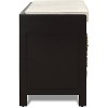 Griffin Storage Bench Black - ClickDecor: Upholstered Entryway Furniture, Shoe Organizer, Wood Frame - 3 of 4
