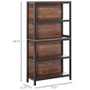 Aghana Digitals 4-Tier Particleboard Storage Shelf with Back Support & Anti-Topple Design - - 3 of 4