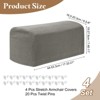 Unique Bargains Anti-Slip Stretch Couch Armrest Slipcovers 4 Pcs - 2 of 4