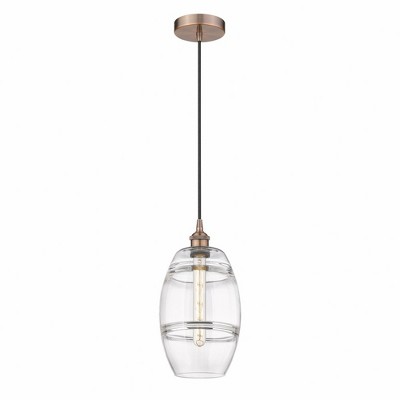 Vaz - 1 Light Cord Hung Mini Pendant In Industrial Style-9.88 Inches Tall and 8 Inches Wide