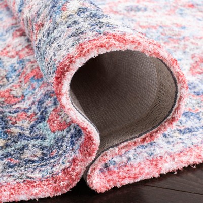 Saffron 3' x 5' Blue and Rust Handmade Wool Cotton Rug