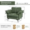 Costway Set of 2  Upholstered Single Sofa  Fabric Accent Armchair Metal Legs - 4 of 4