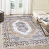 Washable Area Rug Non Slip Rug Vintage Printed Accent Rugs Low Pile Foldable Traditional Rug Oriental Medallion Carpet for Bedroom Living Room - 4 of 4