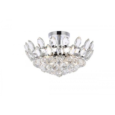 Elegant Lighting Emilia 16 inch flush mount in chrome