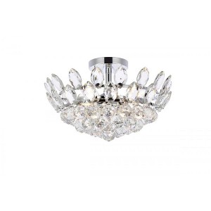 Elegant Lighting Emilia 16 inch flush mount in chrome - 1 of 4