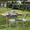 SUGIFT Folding Chairs with Padded Vinyl Seat, Heavy-Duty Metal Frame, Supports 330 lbs, Portable & Lightweight - 2 of 4