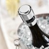 Viski Stainless Steel Heavyweight Champagne Stopper, Sparkling Wine Saver Bottle Stopper, Stainless Steel & Silicone Seal - Set of 1, Silver - 2 of 4