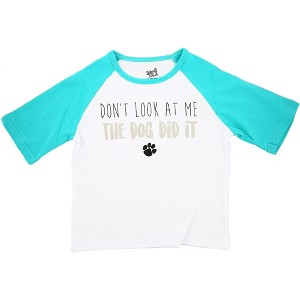 Pavilion Gift Company - Dog Did It - 3T 3/4 Length Teal Sleeve Shirt - Shirts - 1 of 4
