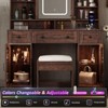 Makeup Vanity Desk with Sliding Mirror, Charging Station & LED Lights - 4 of 4