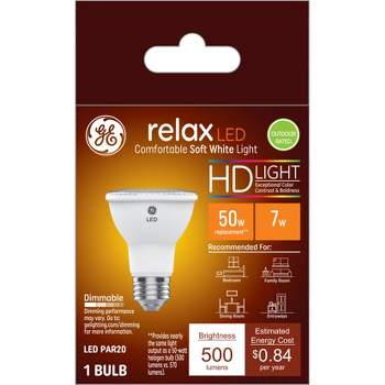 GE Relax LED HD Light Bulb 7W 50 W Equivalent Soft White Medium Base