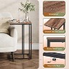 C Shaped End Table, Small Side Tables for Sofa and Bed, Couch Table That Slides Under for Living Room, Bedroom, Home Office, Small Spaces - 4 of 4