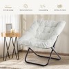 ChicFurnit Accent Chairs Lazy Chair Plush Lounge Accent Chair Reading Chair Armchair Sofa Chair for Room Relaxation, White, 29.52"*21.65"*31.1" - 4 of 4