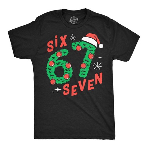 Мужские футболки Crazy Dog T-Shirts, Inc. Mens Funny T Shirts 6 7 Christmas Sarcastic Viral Meme Graphic Novelty Tee For Men - Crazy Dog Men's T Shirt Gift For Christmas Black S