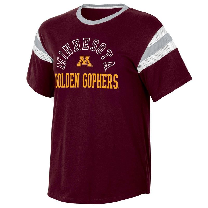 NCAA Minnesota Golden Gophers Women&#39;s Short Sleeve Stripe T-Shirt, 1 of 4