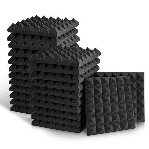 Fstop Labs Acoustic Panels, 2 inch x 12 inch x 12 inch Acoustic Foam Panels, Studio Wedge tiles, Sound Panels Wedges Soundproof Foam Padding Sound