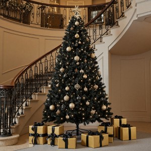 Yaheetech 4.5Ft/6Ft/7.5Ft/9Ft/12Ft Pre-lit Spruce Artificial Christmas Tree with 150 Incandescent Warm White Lights - 1 of 4