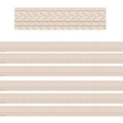 Teacher Created Resources® Cable Knit Sweater Straight Border Trim, 35 Feet Per Pack, 6 Packs