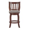 Inspire Q 24" Tracee Swivel Counter Height Barstool Smoke : Rubberwood, Linen Upholstery, Slat Back - 2 of 4