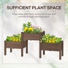 Gulches Elevated Garden Bed with 3 Planter Boxes - Stylish Wooden Plant Stand for Herbs & Vegetables - 4 of 4